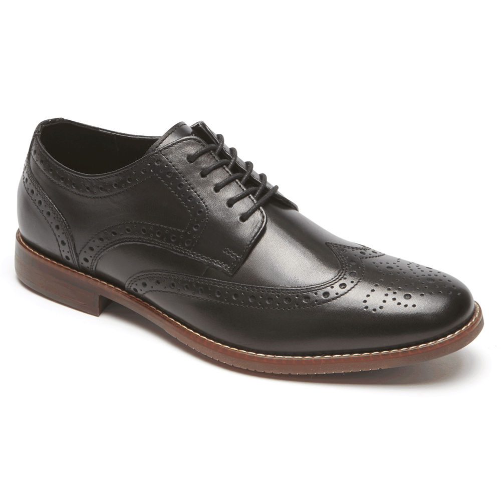 Sapatos Lace Ups Rockport Homem Pretas - Style Purpose Wingtip - 16483NQXJ